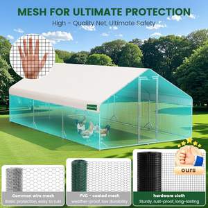 ชุดบ้านสำหรับสัตว์ปีกที่ทนทานขายดี: ไฟพลังงานแสงอาทิตย์, ลวดสำหรับงานหนักและผ้าใบป้องกันกว้าง - Product Image 4