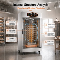 Armoire de fermentation intelligente en acier inoxydable à commande tactile, version informatique, pour boulangerie, pâte à pain, mantou