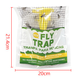 Sac à mouches jaune, appât 10g