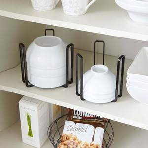 Japanese Style Kitchen Storage <b>Rack</b> Wrought Iron <b>Dish</b> Drainer Cabinet Organizer Portable Standing Type White And Black - Product Image 1