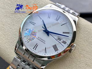 Montre mécanique automatique de luxe Longnes Original Design en acier inoxydable 41 mm avec miroir saphir, cadran lumineux, mouvement à quartz ETA - Product Image 3