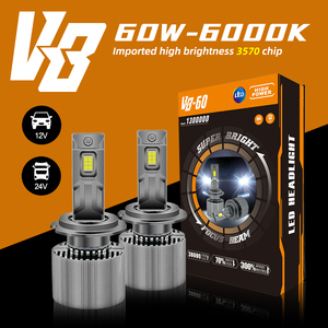 Mới Đến V8 Loạt Công Suất Cao LED Đèn Pha 55W Hai Màu Sắc 60W 75W 95W Siêu Canbus Tự Động Xe Máy Xe Lái Xe Đèn <span class=keywords><strong>Kit</strong></span> - Product Image 3