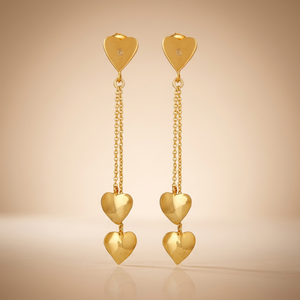 Pendientes de botón Golden Love, chapados en oro, estilo étnico, joyería de aniversario más vendida - Product Image 3