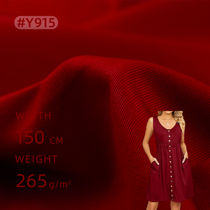 Y915 Tissu en coton épaissi et moulu Vêtements de travail Pantalons Ensembles de vêtements d'extérieur Tissu non élastique Processus de brûlure Tissu chinois - Product Image 1