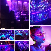 Lámpara U`King con 12 LED UV para Discotecas, KTV, DJ, Clubes Nocturnos, Efectos de Iluminación DMX512 con Control Remoto