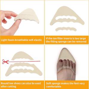 18 paires de coussinets ajustables pour chaussures, coussinets pour talons hauts, semelles intérieures avant, protège-talons, doublure pour empêcher le glissement - Product Image 2
