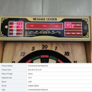 Máquina de Dardos Interactiva, Máquina de Dardos Arcade con Voz en Inglés, 60 x 95 x 16.6 cm - Product Image 5