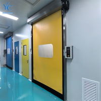 Porte à fermeture éclair en PVC professionnelle, résistante aux chocs, anti-poussière, à enroulement rapide pour salle blanche et atelier