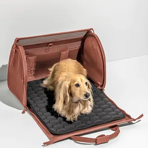 Bolsa de transporte para perros de lados suaves con logotipo personalizado OEM, mochila transportadora para gatos, bolsa transportadora para mascotas, bolsa transportadora para mascotas