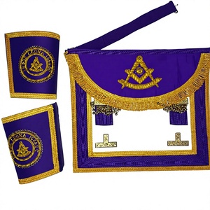 Leotardo y delantal para dama, prenda de vestir, diseño de Regalia pastoral, de rito escocés, color púrpura - Product Image 1