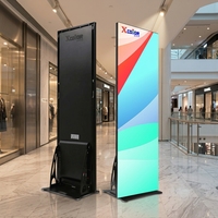 Kiosque publicitaire numérique P1.53 avec écran LED et lecteur multimédia, solution d'écran portable pour usage commercial