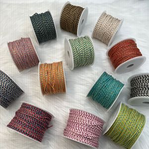 100 Iarde di Filo Intrecciato Dorato da 2mm, Cordoncino in Cotone a 4 Fili per Gioielli, Braccialetti e Componenti - Product Image 5