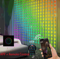 Guirlandes lumineuses LED intelligentes pour rideaux, contrôle par application musicale, DIY, 2x2m, 400 LED, étanches IP65, pour décoration de sapin de Noël, décoration extérieure, lumières féériques