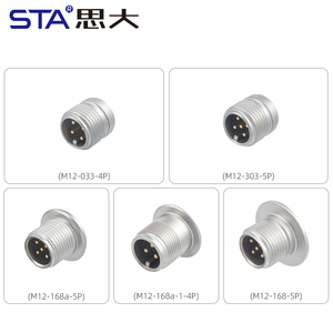 <span class=keywords><strong>Conector</strong></span> Hermético de Sinterización de Vidrio <span class=keywords><strong>M12</strong></span> de <span class=keywords><strong>4</strong></span> <span class=keywords><strong>Pines</strong></span> y 5 Núcleos, Acero Inoxidable 316L, Enchufe de Aviación, Sensor Sellado, <span class=keywords><strong>Conector</strong></span> de Brida - Product Image 4