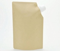 AT PACK Pochette à café avec bec verseur 20ml 50ml Pochettes à bec verseur en papier kraft personnalisées Pochette à boisson liquide réutilisable avec bec verseur pour jus d'eau