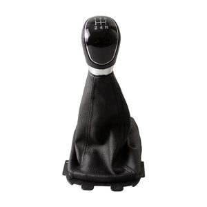 Palanca de Cambios para <span class=keywords><strong>Ford</strong></span> <span class=keywords><strong>Ecosport</strong></span> 2013-2018 con Funda de Piel Sintética Negra y Cubierta de Cuero - Product Image 2