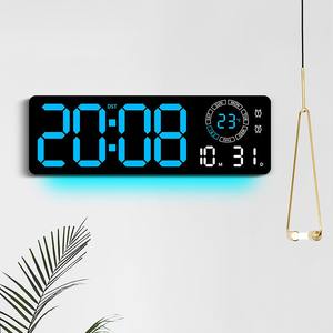 <span class=keywords><strong>Reloj</strong></span> <span class=keywords><strong>de</strong></span> Pared Digital LED Grande Huayang 6688 con Pantalla Multi Información, Luz Nocturna y Doble Alarma para Decoración Moderna <span class=keywords><strong>de</strong></span> Hogar y Oficina - Product Image 4