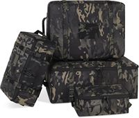 Stock US Krydex 4 PCS Cubes de rangement tactiques modulaires avec poignée, en nylon imperméable, grande capacité, faciles à nettoyer, pochettes de voyage
