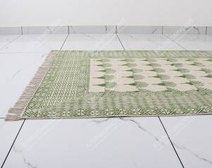 Indian <b>Boho</b> Kilim Style Cotton Dhurrie <b>Rug</b> Hand Block Printed Bedroom Area Carpet Home Decor - Product Image 4