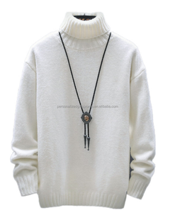 Pulls d'hiver en coton pour hommes pulls décontractés à manches longues <span class=keywords><strong>pull</strong></span> épais <span class=keywords><strong>pull</strong></span> tricoté col roulé cardigan en laine - Product Image 1