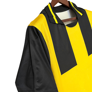 Fabricante personalizado Retro fútbol Jersey silicona 3D bordado corte automático coser diseño Vintage fútbol pantalones cortos nombre superior - Product Image 4