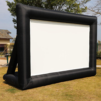 Écran de projection gonflable extérieur Yinzam 14-30 pieds, portable, étanche, pour jardin, avec souffleur