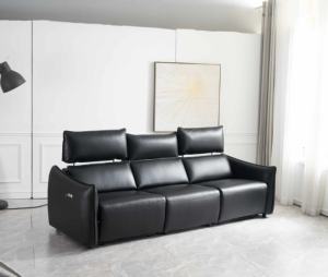 โซฟาปรับเอนสามที่นั่งแบบโมเดิร์นสุดหรูหุ้มด้วยหนังแท้ พร้อมฟังก์ชั่นนวดและระบบทำความเย็นแบบปรับไฟฟ้า - Product Image 4