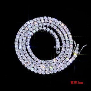 Luxury VVS Moissanite Tennis <b>Chain</b> Necklace 925 Silver <b>Iced</b> <b>Out</b> Hip Hop <b>Chain</b> Support Custom Design - Product Image 1