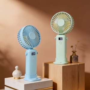 Ventilateur de cou portable Lingpan avec affichage numérique, alimentation par batterie 5W, commande par bouton pour utilisation en extérieur - Product Image 5