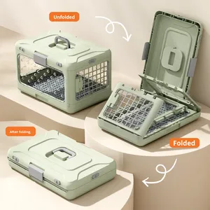 Cage de <span class=keywords><strong>transport</strong></span> pliable pour animaux de compagnie, respirante, portable, grande capacité, adaptée au <span class=keywords><strong>transport</strong></span> en voiture, boîte de <span class=keywords><strong>transport</strong></span> pour <span class=keywords><strong>chat</strong></span> - Product Image 2
