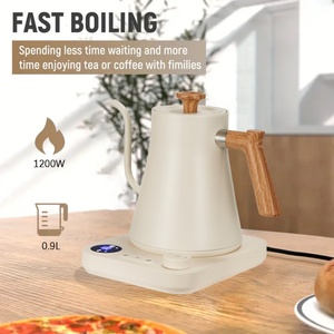 Kingze LED Display <strong>Temperature</strong> <strong>Control</strong> Pour Over Electronic Coffee Tea <strong>Kettle</strong> 0.9L Stainless Steel Fast Boiling Gooseneck <strong>Kettle</strong> - Product Image 2