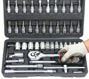 Juego de Herramientas Mecánicas Automotrices de 46 Piezas en Estuche Rígido, con Opción OEM <span class=keywords><strong>y</strong></span> 1 Año de Garantía para Reparación de Autos <span class=keywords><strong>y</strong></span> Motos - Product Image 3