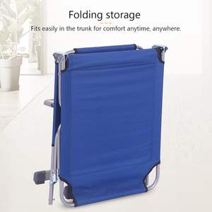 Chaise de bronzage extérieure pliante réglable à 4 positions chaise de plage inclinable chaise longue pour terrasse piscine arrière-cour patio - Product Image 3