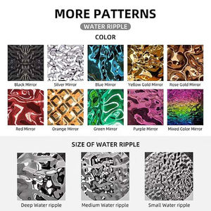 Finition miroir dorée Panneau décoratif en relief Ondulation de l'eau Feuille d'acier inoxydable 304 pour plafond - Product Image 6