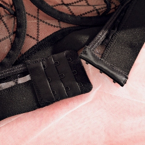 性感女式内衣4件套超薄透视格子网眼蕾丝内衣套装驱风睡衣 - Product Image 6