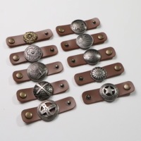 Conchos de ceinture Western Vente en gros pour boucles de ceinture-Embellissements décoratifs en alliage de zinc pour l'artisanat du cuir, accessoires de bricolage
