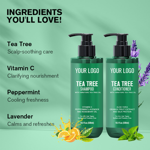 Commercio all'ingrosso personalizzato Tea Tree Shampoo e balsamo 100% puro <span class=keywords><strong>olio</strong></span> <span class=keywords><strong>di</strong></span> Tea Tree, per prurito e cuoio capelluto secco, solfato/Paraben Free - Product Image 2