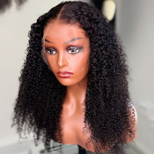 Peluca de <span class=keywords><strong>Cabello</strong></span> Humano Remy Brasileño con Cutícula Alineada, Doble Trama, <span class=keywords><strong>Cabello</strong></span> de Bebé, Sin Pegamento, Transparente para Encaje, Todos los Colores, para <span class=keywords><strong>Mujer</strong></span> - Product Image 1