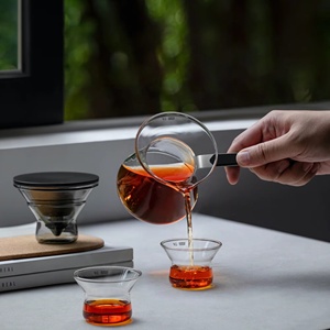 Benutzer definierte Private Label Tee Infuser Glas <span class=keywords><strong>Teekanne</strong></span> Set mit Filter Outdoor Travel Tragbare Tee Service Black Magic <span class=keywords><strong>Teekanne</strong></span> - Product Image 4