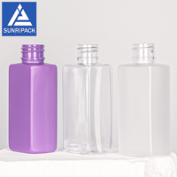 Flacon pulvérisateur carré en plastique PET de 50 ml pour parfum, avec compte-gouttes, vide, pour cosmétiques