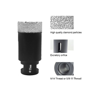 Forets diamantés brasés sous vide TGS 6 MM - 100 MM à filetage M14 pour carrelage en porcelaine et marbre
