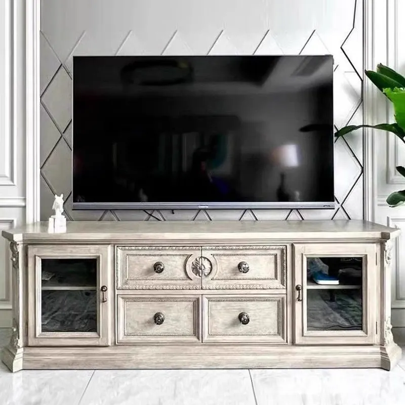 Groothandel Huis Villa Appartement Woonkamer Tv Console Houten Luxe Tv-Stand Kasten Unit Tv Bank