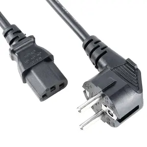 KUNCAN high quality 2 pin ac europe power plug cable wholesale eu ac power cord for computer