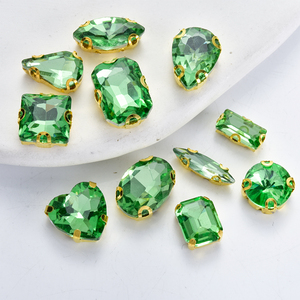 Strass a Forma di Artiglio Verde Chiaro Cuciti a Mano, Vetro Piatto per <span class=keywords><strong>Abiti</strong></span> <span class=keywords><strong>da</strong></span> Sposa, Cappelli, Nail Art, <span class=keywords><strong>Abiti</strong></span> <span class=keywords><strong>da</strong></span> <span class=keywords><strong>Sera</strong></span>, <span class=keywords><strong>Accessori</strong></span> per Gioielli Fai-<span class=keywords><strong>da</strong></span>-Te - Product Image 3