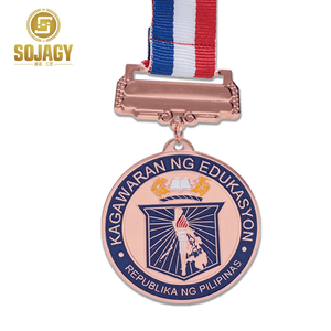 Prezzo di fabbrica Kagawaran Ng Edukasyon medaglia studente con nastro stile personalizzato medaglie <span class=keywords><strong>repubblica</strong></span> Ng Filippine - Product Image 3