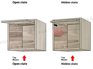 קיפול נדנדה צד דלת הר ארון כיס מוסתר דלת העליון הר טלסקופי רכבת מגרות שקופיות - Product Image 5