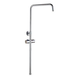Support de Douche Moderne en Cuivre et Acier Inoxydable, Barre Épaissie sans Perçage, Support de Tuyau de Douche Exposé, Accessoires Rigides pour Tuyaux - Product Image 2