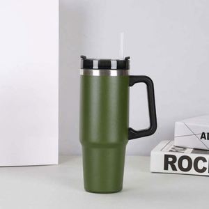 Stainless Steel Tumbler 30Oz Vacuum Insulated With Straw Travel Mug Pastel Colors - Product Image 4