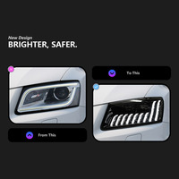 Phares projecteurs Bi-LED dynamiques DRL pour Audi Q5 8R 2008-2016, clignotants séquentiels, Canbus Plug & Play XUNBAI 12V 50W Auto