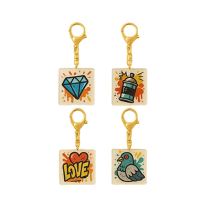 Personalizado de dibujos animados UV impreso acrílico llavero Anime estilo transparente plástico colgante suministro de fábrica - Product Image 1